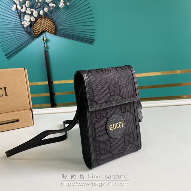 Gucci古馳包包 G家新款男包 625599 古奇男士小斜挎包 Gucci新款黑色手機包 gdj1399
